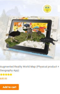 Augmented Reality World Map (Physical product + Geography App)