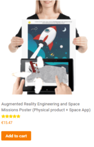 Augmented Reality Engineering and Space Missions Poster (Physical product + Space App)